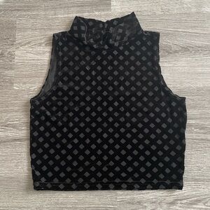 Blackmilk Burned Diamond High Neck Crop Top. Medium, EUC